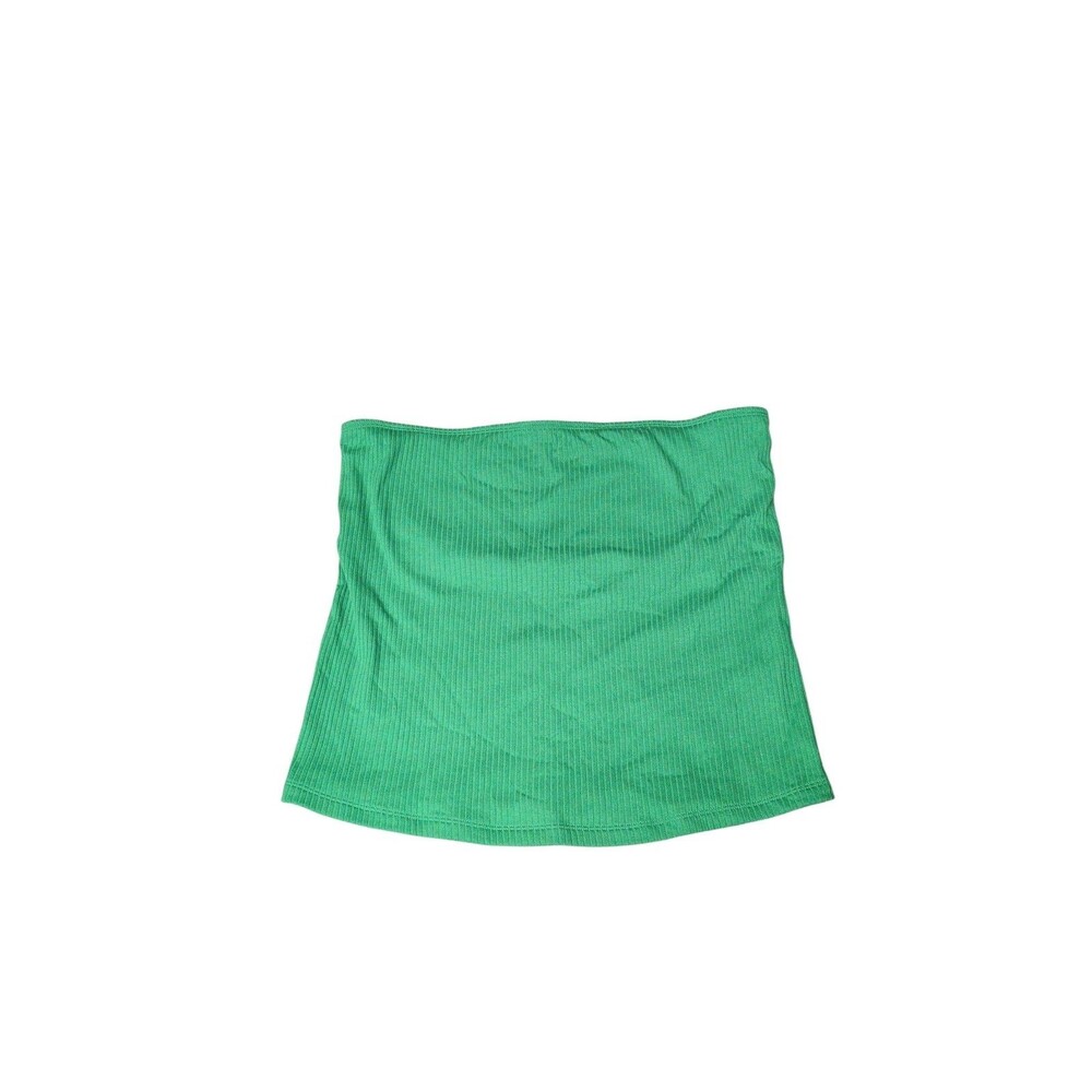 NWT Old Navy Tube Top 2X Women's Green Ribbed Built in Bra Sleeveless Going Out